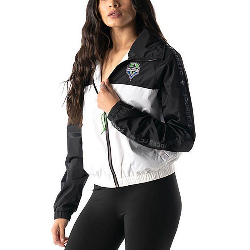 Womens The Wild Collective Black Seattle Sounders Fc Anthem Full-Zip Jacket Product Image