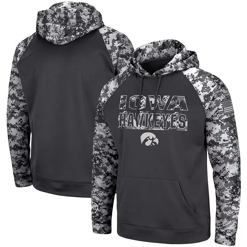 Mens Charcoal Iowa Hawkeyes Oht Military-Inspired Appreciation Digital Camo Pullover Hoodie Product Image