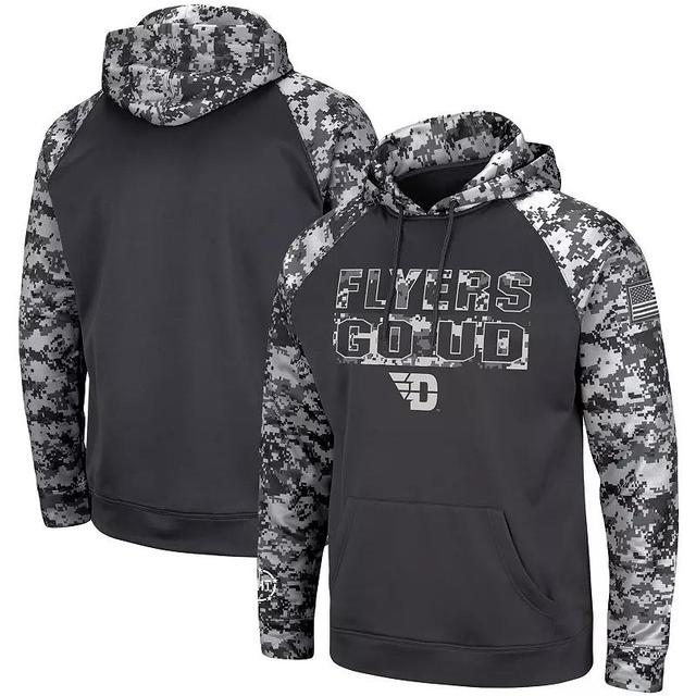 Mens Colosseum Charcoal Kent State Golden Flashes OHT Military Appreciation Digital Camo Pullover Hoodie Product Image