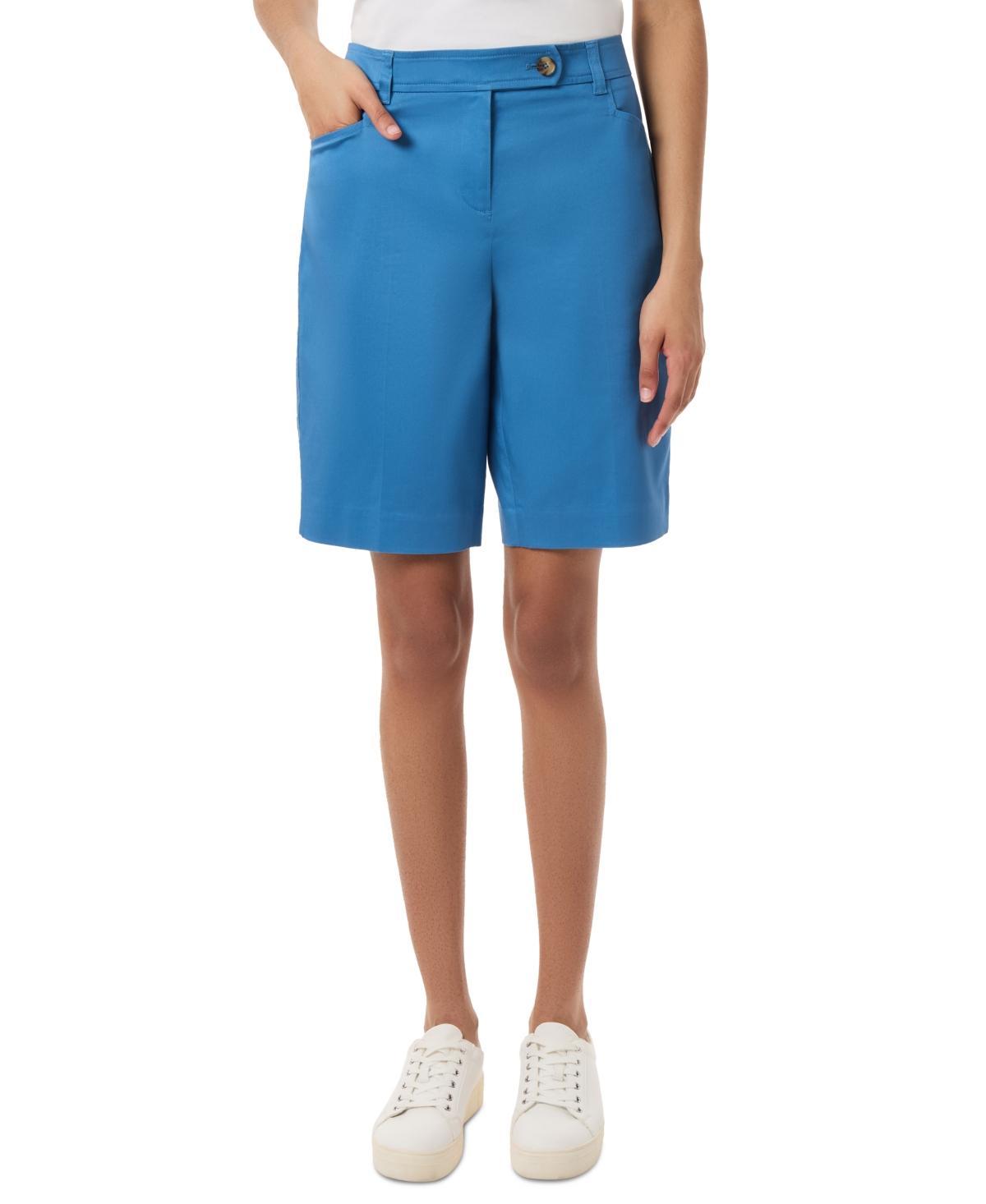 Jones New York Womens Duke Fly-Front Mid-Rise Shorts Product Image