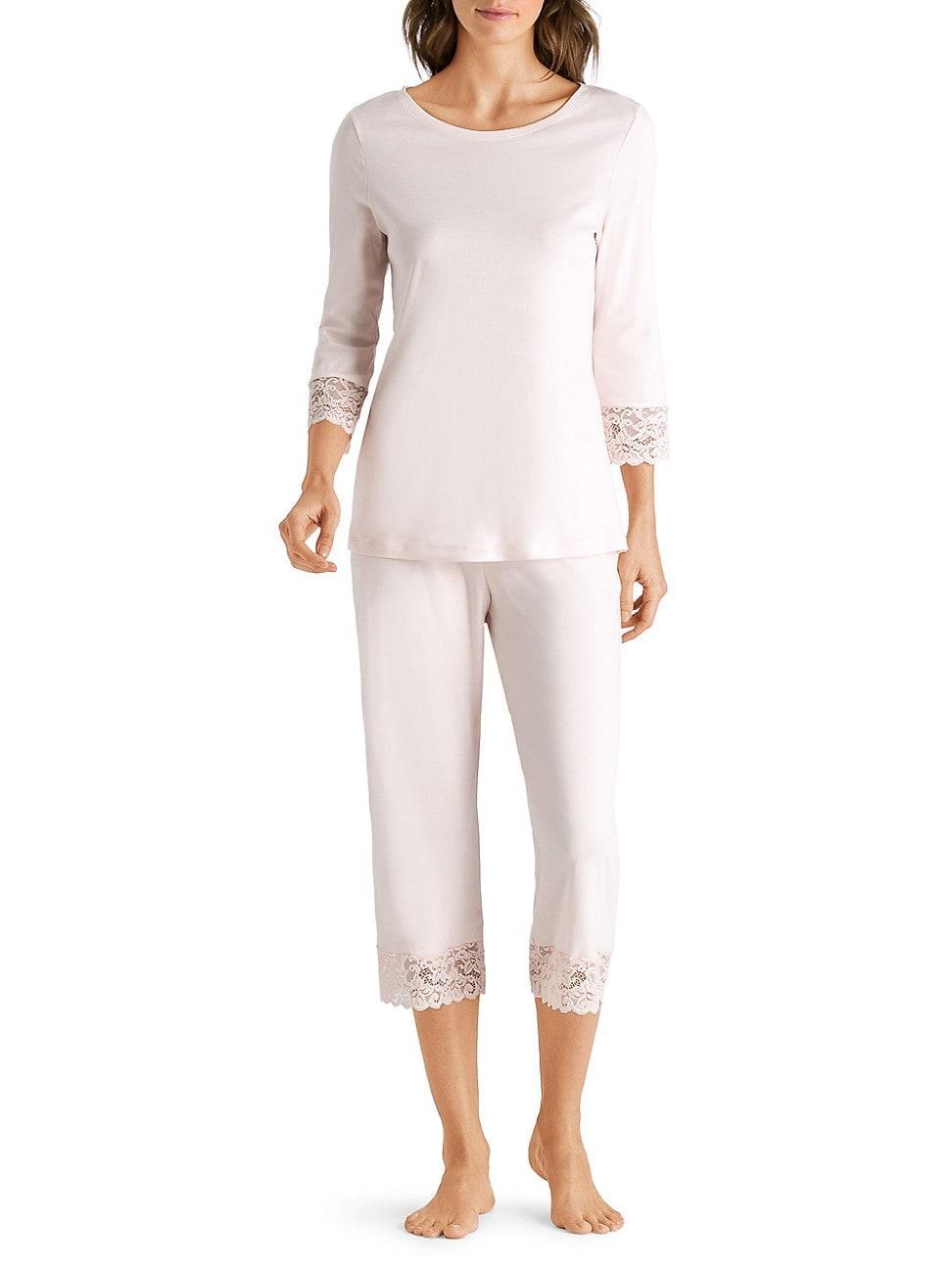 Hanro Moments Crop Pajama Set Women's Pajama Sets Product Image