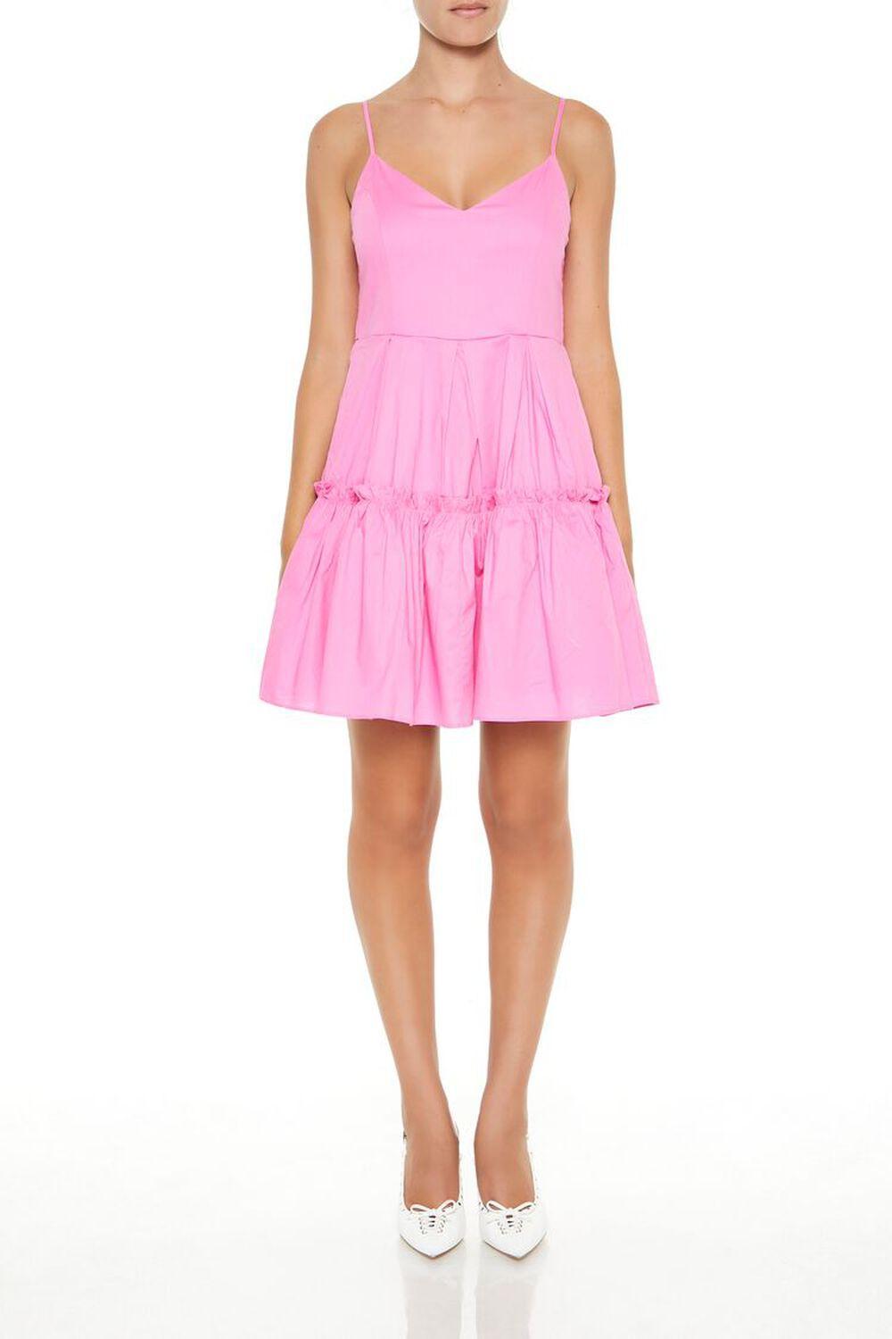 Pleated Flounce Cami Mini Dress | Forever 21 Product Image