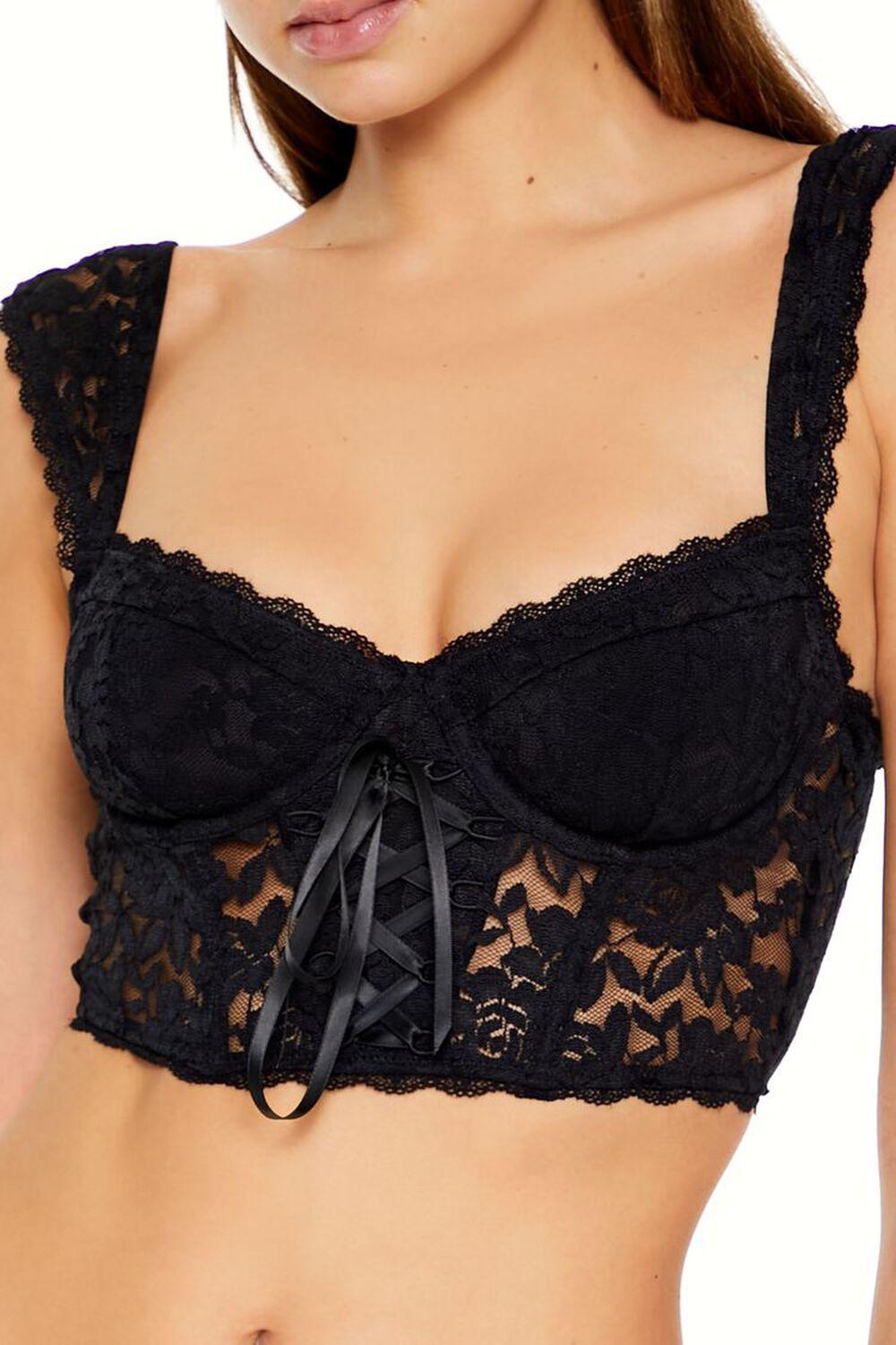 Sheer Lace Lingerie Corset Cami | Forever 21 Product Image