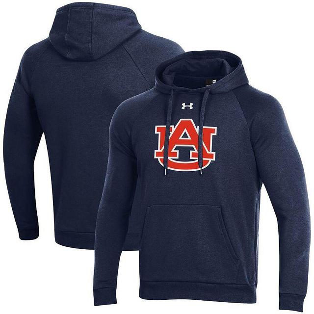 Mens Under Armour Auburn Tigers Primary School Logo All Day Raglan Pullover Hoodie Blue Product Image