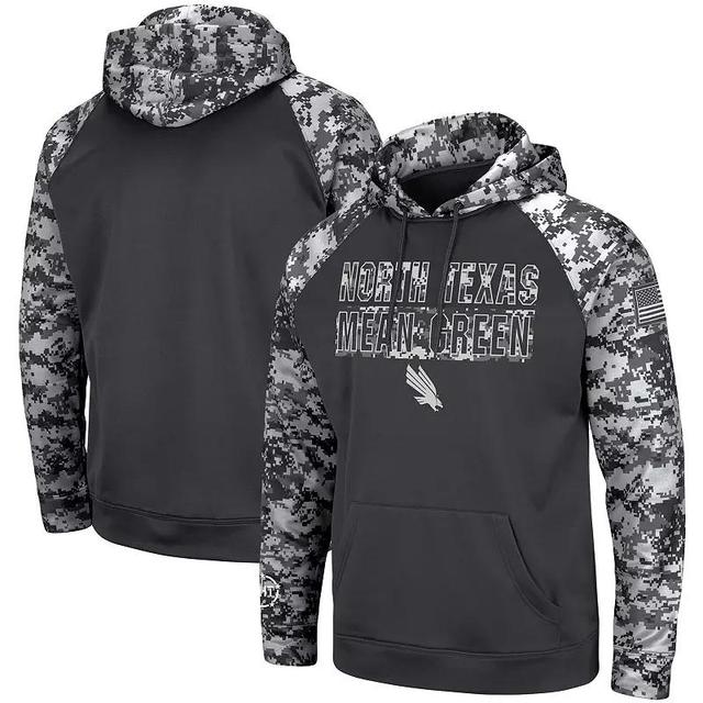 Mens Colosseum Charcoal Appalachian State Mountaineers OHT Military Appreciation Digital Camo Pullover Hoodie Product Image