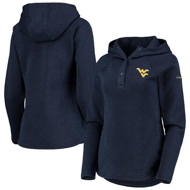 Womens Columbia West Virginia Mountaineers Darling Days Raglan Fleece Pullover Hoodie Blue Product Image