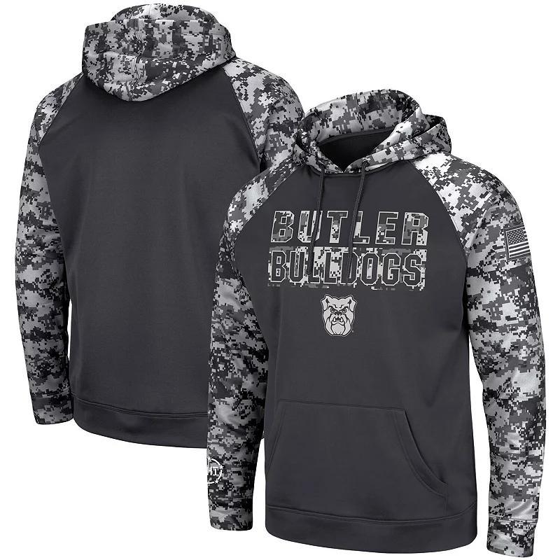 Mens Colosseum Charcoal Butler Bulldogs OHT Military Appreciation Digital Camo Pullover Hoodie Product Image