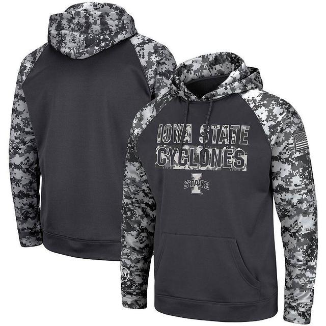 Mens Colosseum Charcoal Mississippi State Bulldogs OHT Military Appreciation Digital Camo Pullover Hoodie Product Image