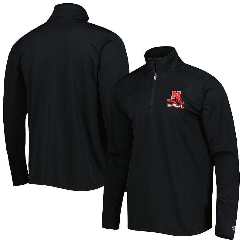 Mens Champion Nebraska Huskers Textured Quarter-Zip Jacket Product Image