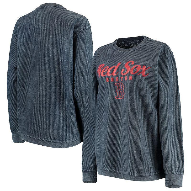 Women's G-III 4Her by Carl Banks Navy Boston Red Sox Comfy Cord Pullover Sweatshirt Product Image