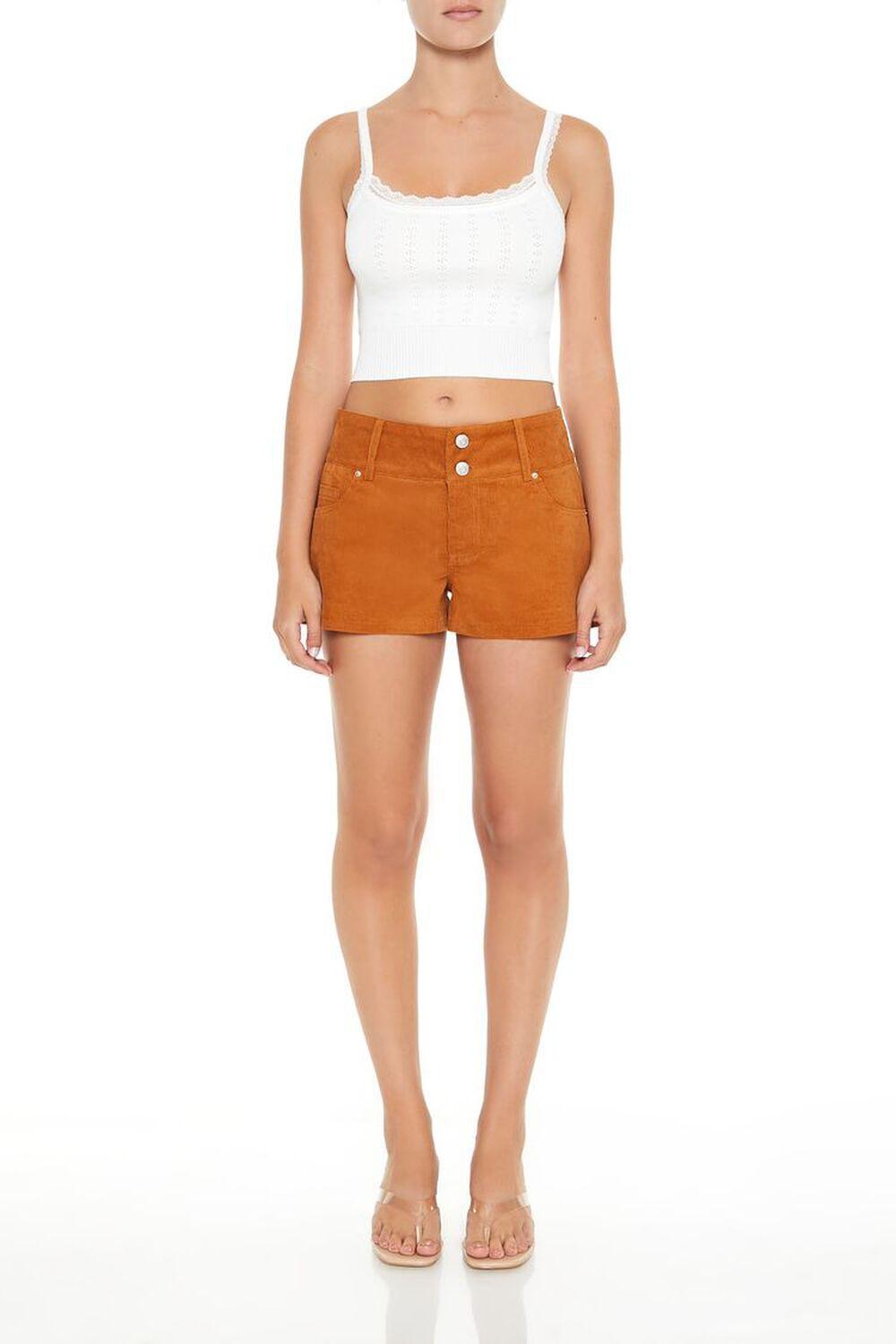 Low-Rise Corduroy Shorts | Forever 21 Product Image