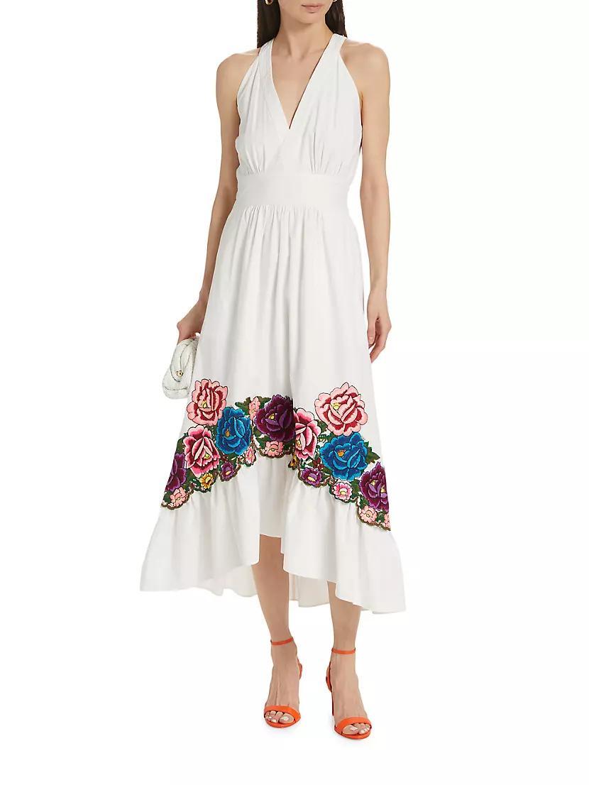 Cordelia Cotton Floral-Embroidered Midi-Dress Product Image