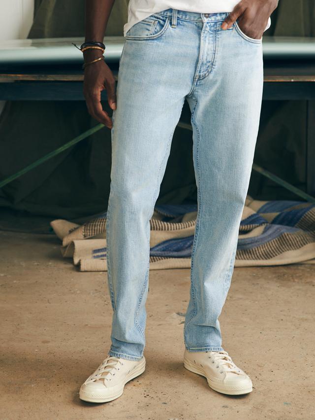 Organic Cotton Slim Straight Denim (30" Inseam) - Somerset Blue Male Product Image