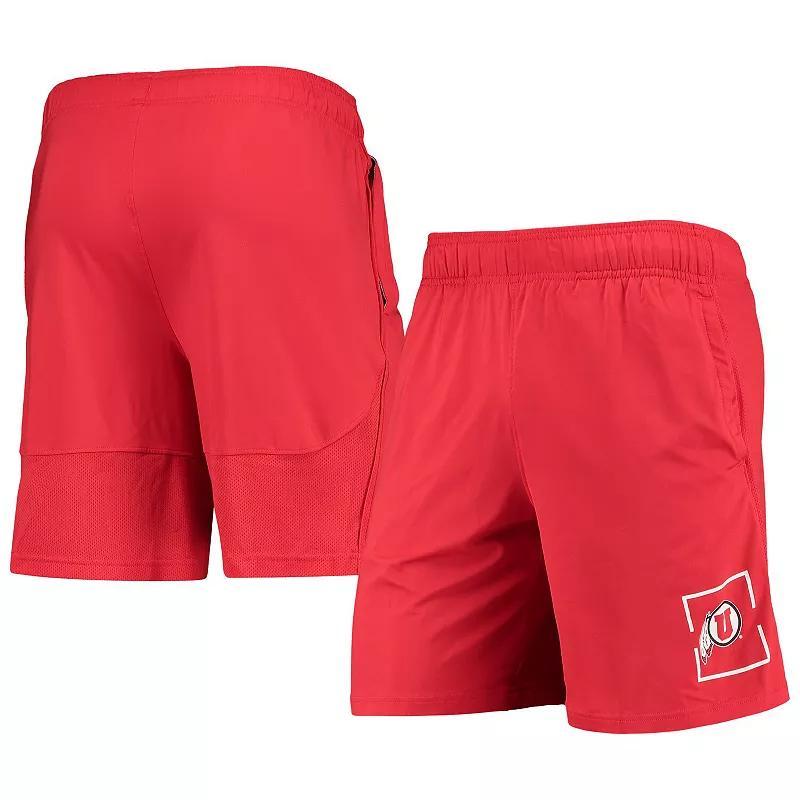 Mens Under Armour Red Utah Utes Mesh Raid Performance Shorts Product Image