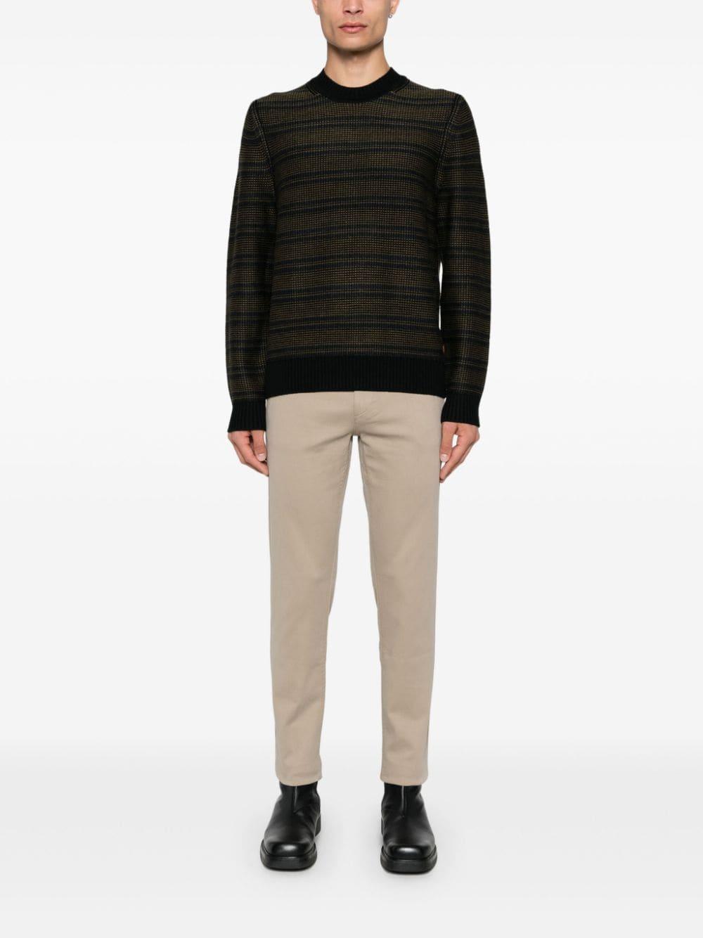 Striped Sweater In Green Product Image