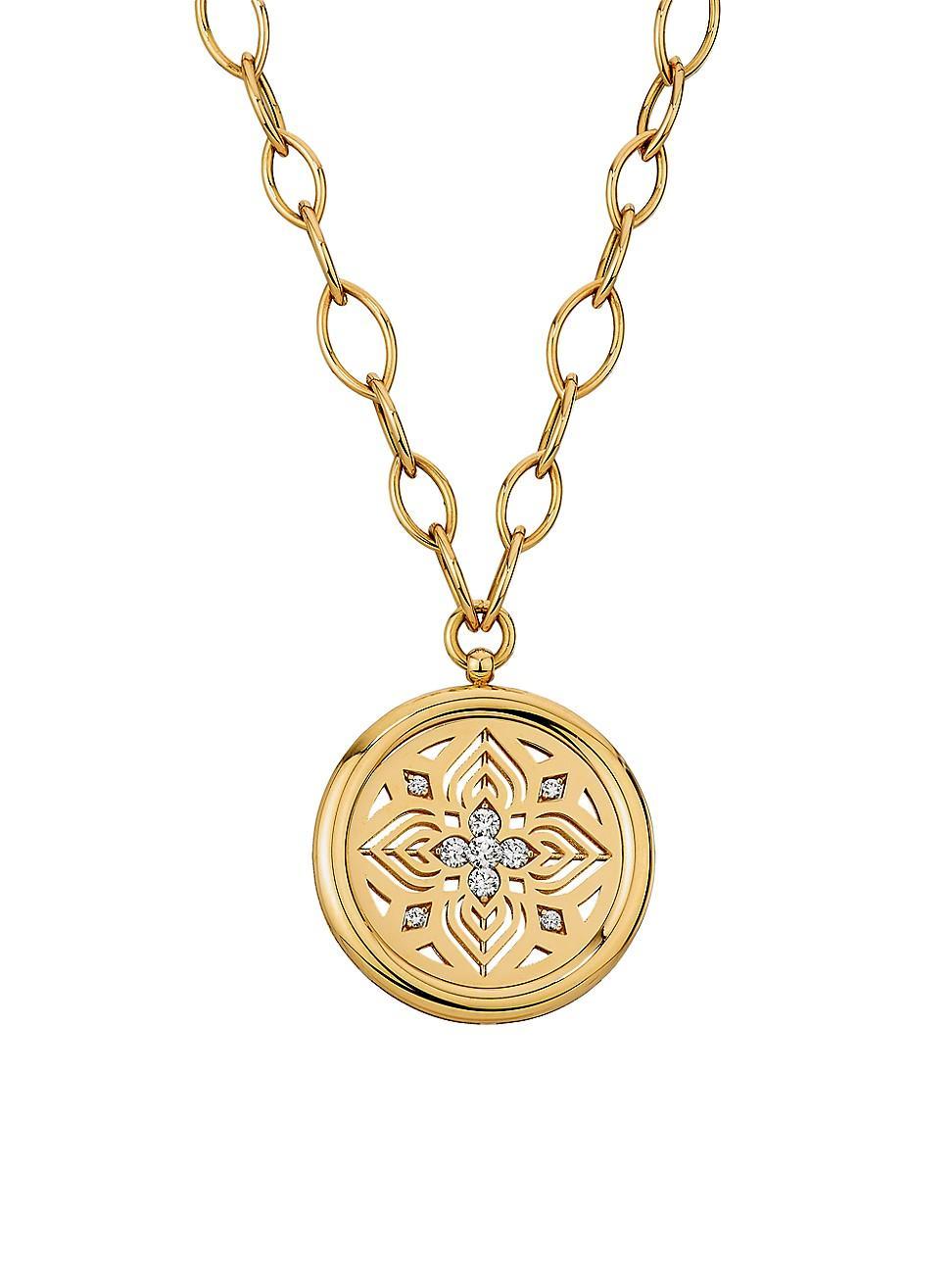 Womens Arabesque 18K Yellow Gold & 0.32 TCW Diamond Necklace Product Image