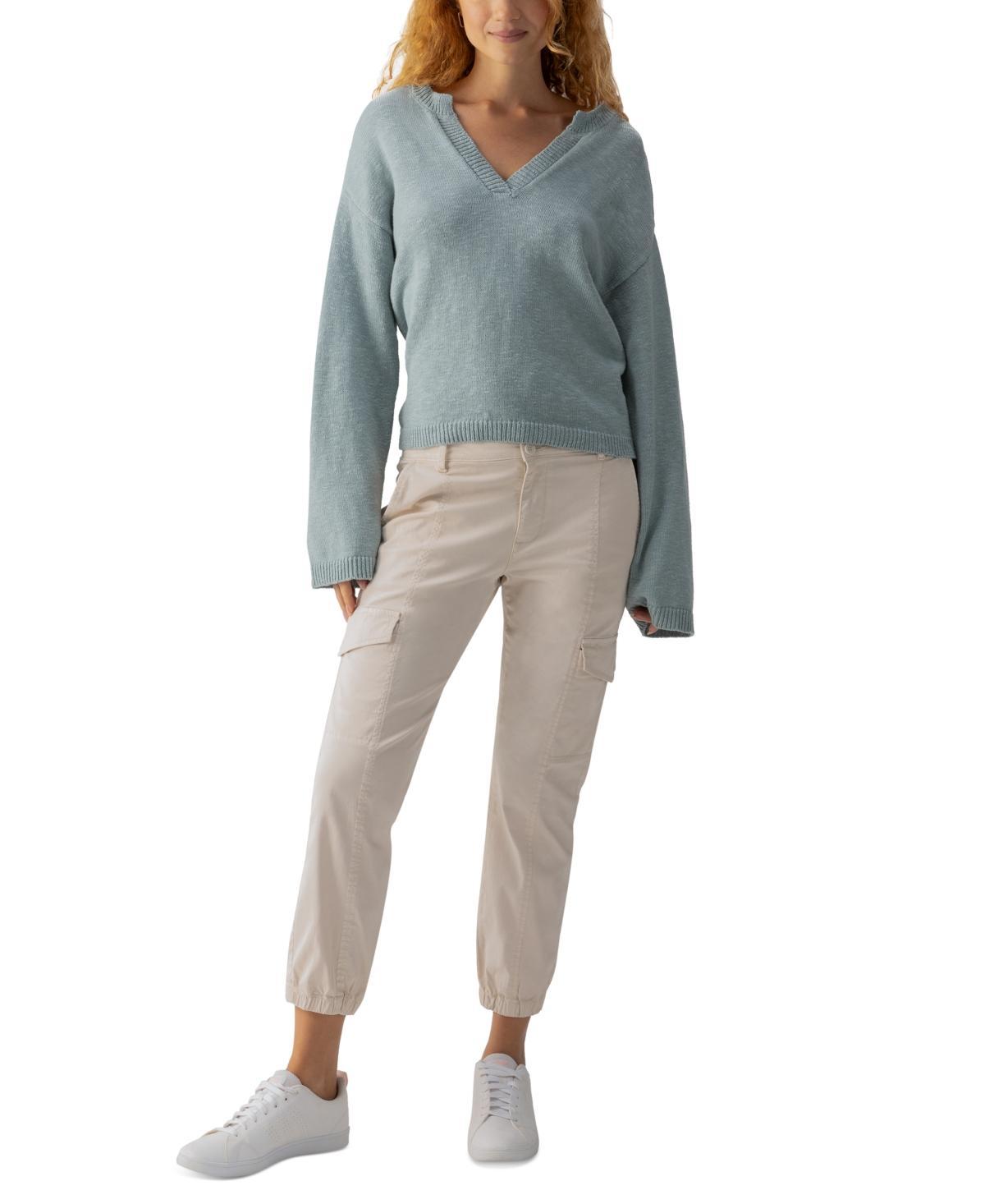 Sanctuary Womens Chill Vibes Cotton V-Neck Pullover Sweater Product Image