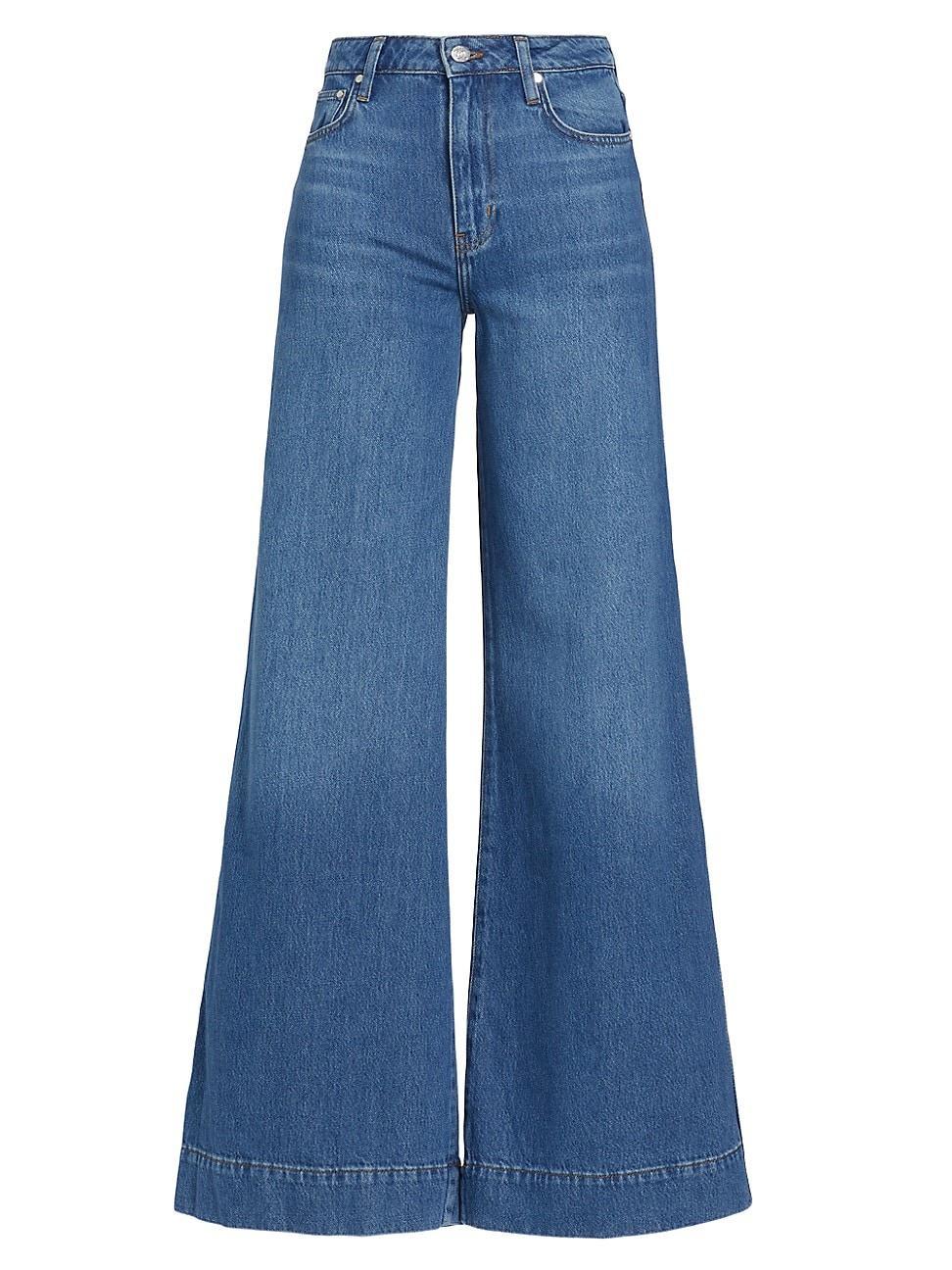 Womens Coralie High-Rise Wide-Leg Jeans Product Image