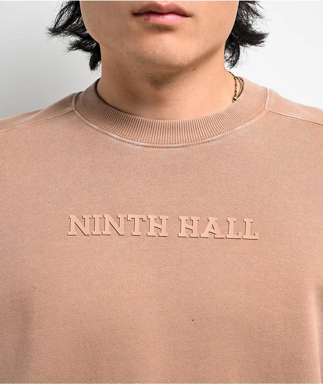 Ninth Hall Fundamentals Logo Chanterelle Oversized Crewneck Sweatshirt Product Image