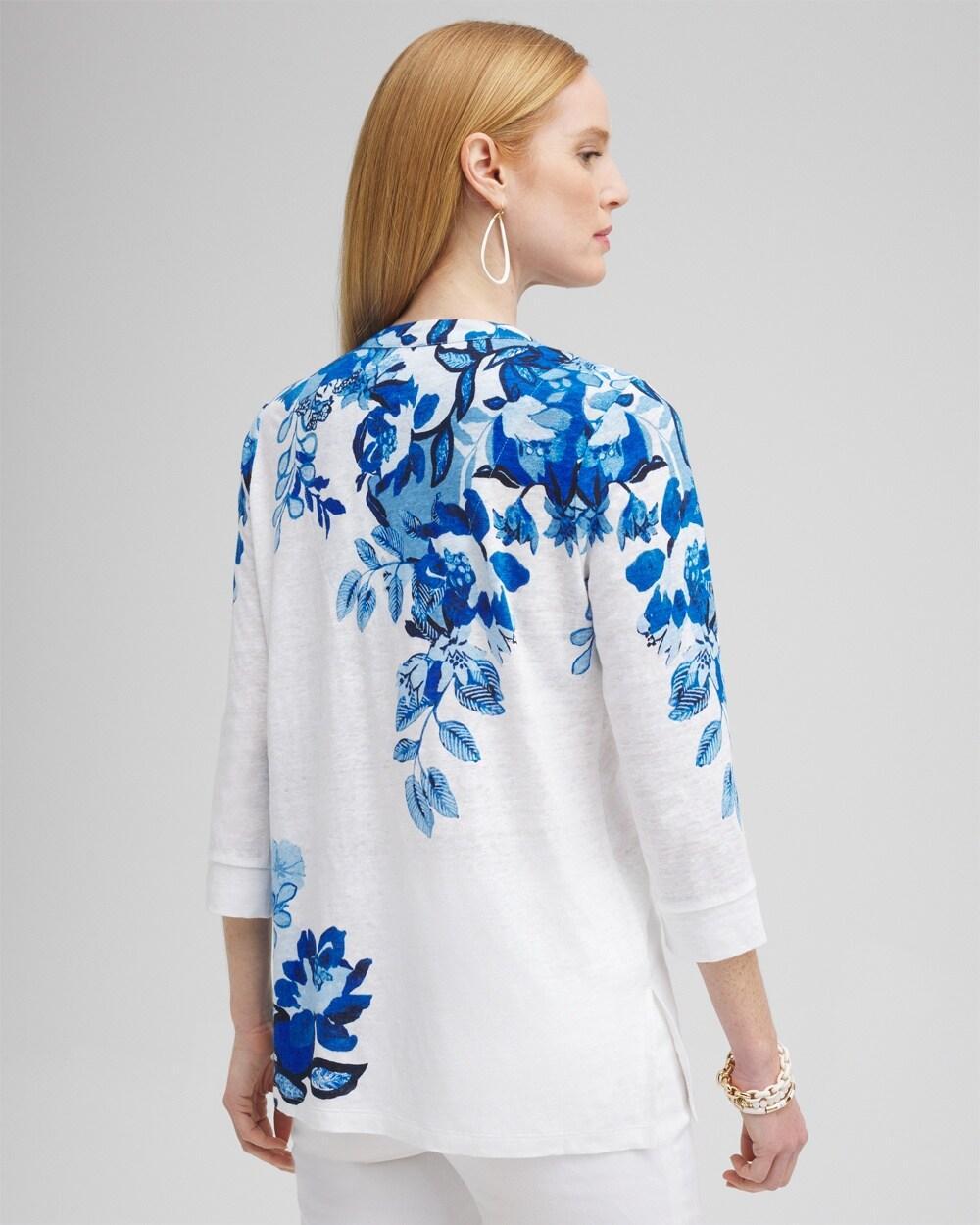 Linen Floral Embellished Tunic Product Image