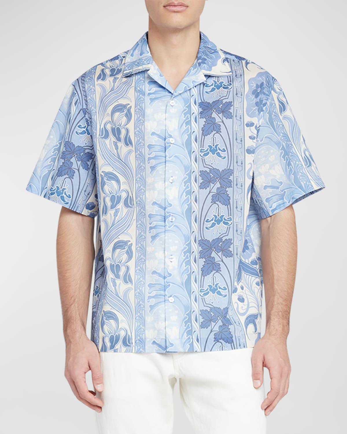 Mens Paisley Bowling Short-Sleeve Shirt Product Image