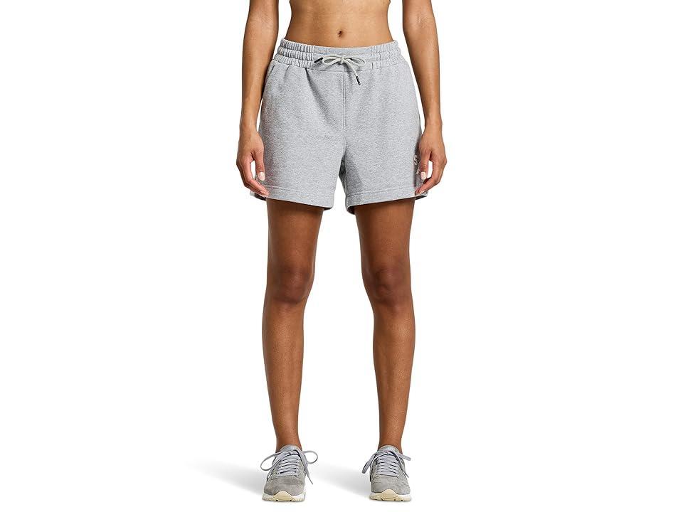 Saucony Rested Sweatshorts (Light Grey Heather) Women's Clothing Product Image