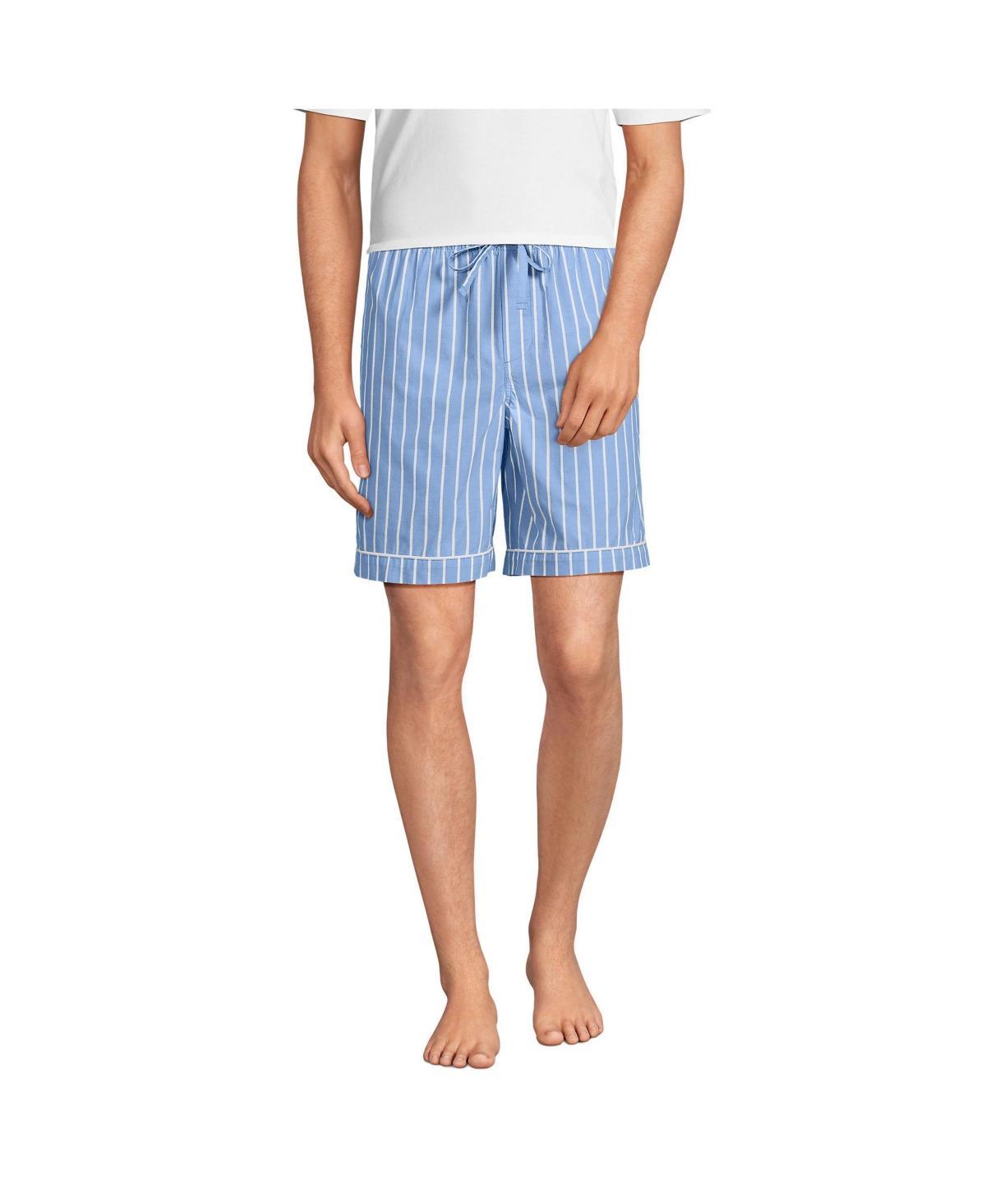 Lands End Mens Essential Pajama Shorts - White Product Image