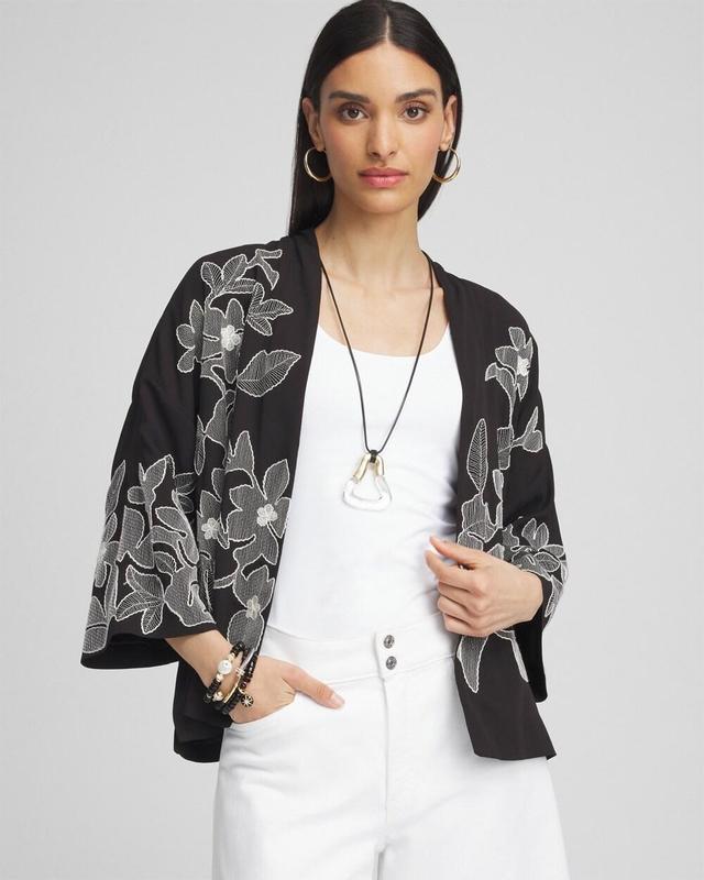 Embroidered Floral Kimono Product Image