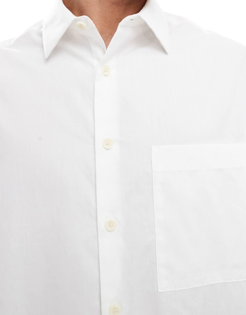 ASOS DESIGN extreme oversized smart shirt in white  Product Image