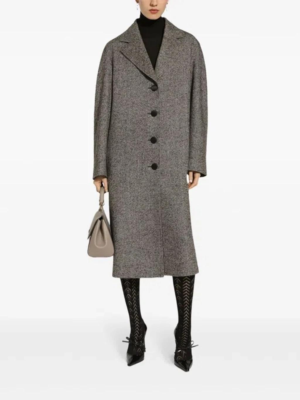 DOLCE & GABBANA Herringbone-pattern Coat In S8030 Product Image