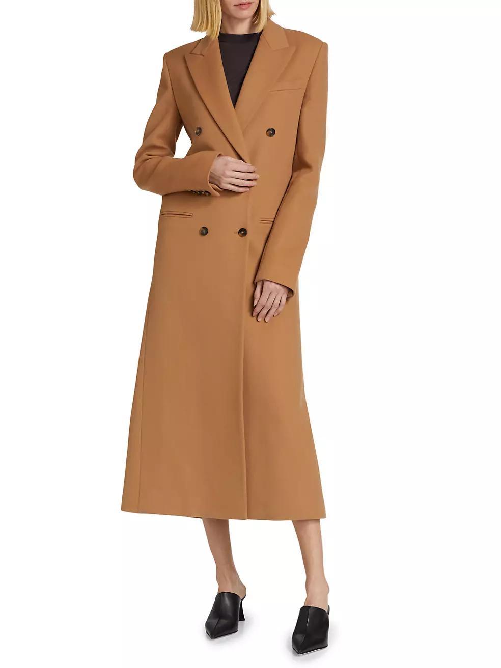 Double-Breasted Wool Long Coat product image