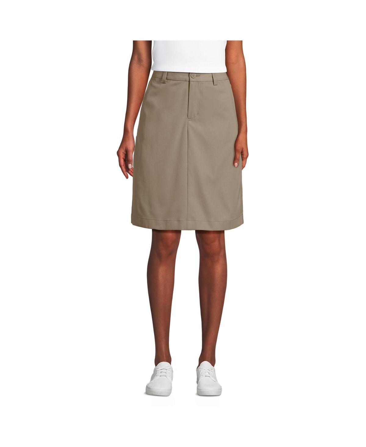 Lands End Womens Active Performance Chino Skort Top of the Knee Product Image