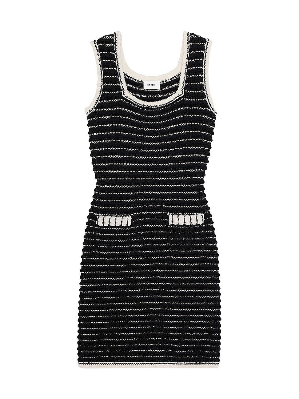 Womens Eyelash Tweed Embellished Minidress Product Image