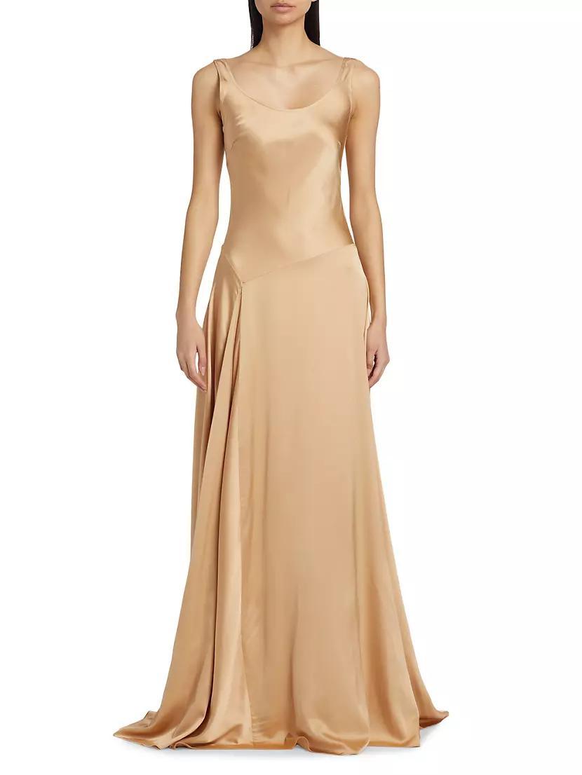 Deepika Silk-Blend Asymmetric Gown Product Image