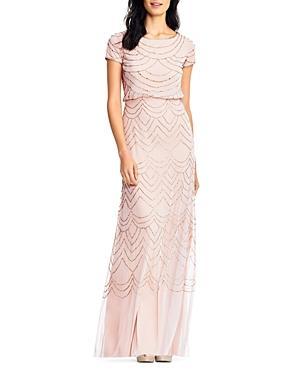 Adrianna Papell Beaded Blouson Gown Product Image