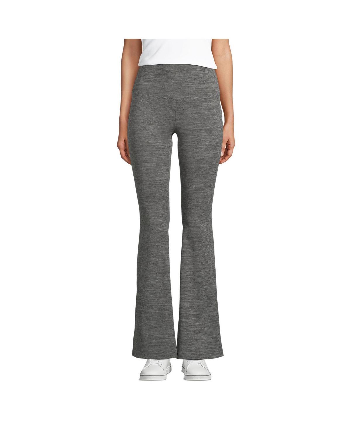 Womens Lands End Active High Impact High-Rise Slim Flare Pants Product Image