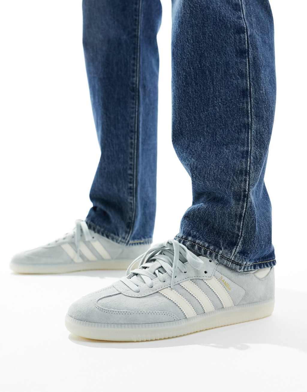 adidas Originals Samba sneakers in chalk and silver Product Image