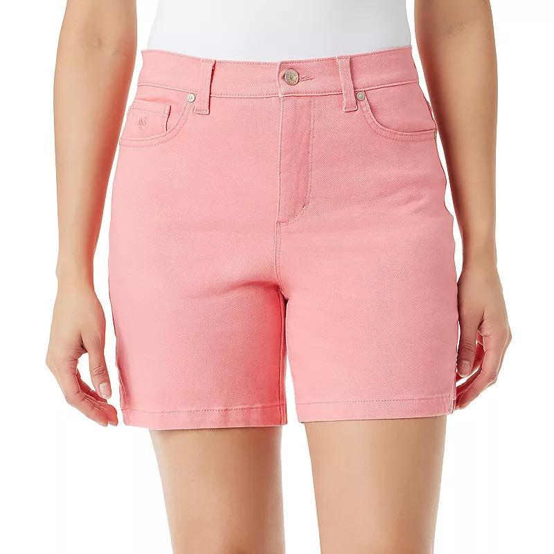 Petite Gloria Vanderbilt Amanda Shorts, Womens Marjan Pink Product Image