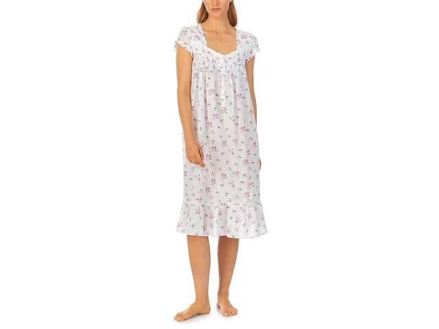 Eileen West Cap Sleeve Waltz Gown (Swiss Dot Rose) Women's Pajama Product Image