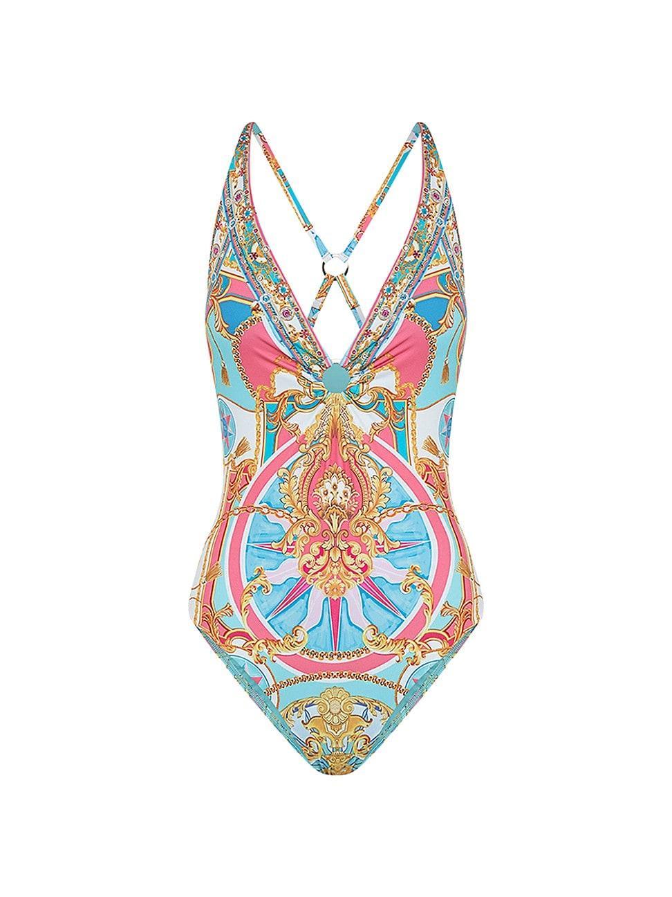 Womens Abstract One-Piece Swimsuit Product Image