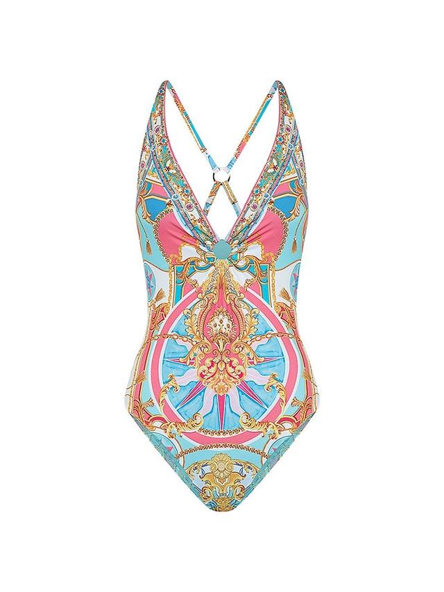 Womens Abstract One-Piece Swimsuit Product Image