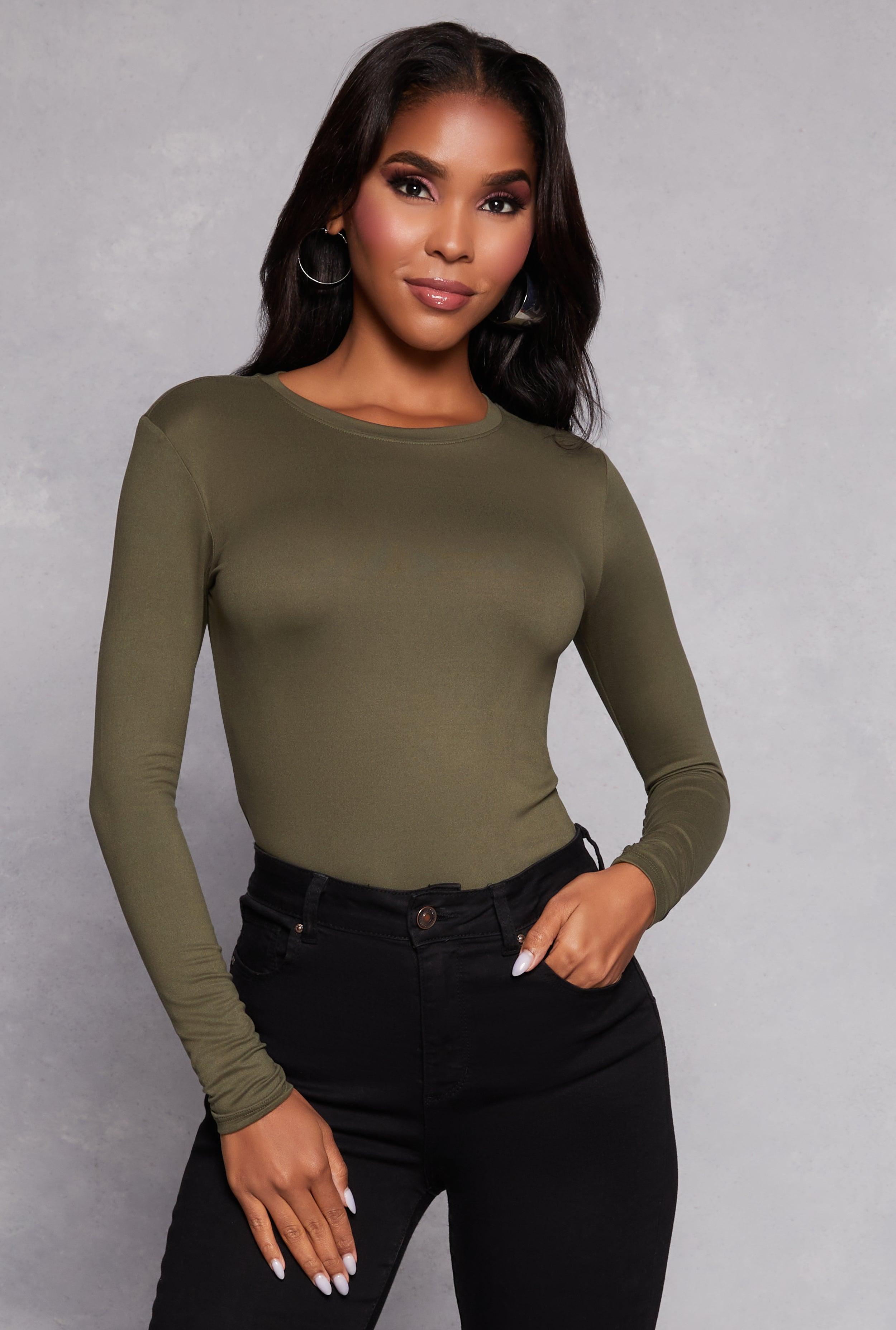 Womens Basic Long Sleeve T Shirt Product Image