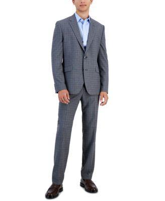 Hugo By Hugo Boss Mens Wool Blend Modern Fit Check Suit Separate Product Image