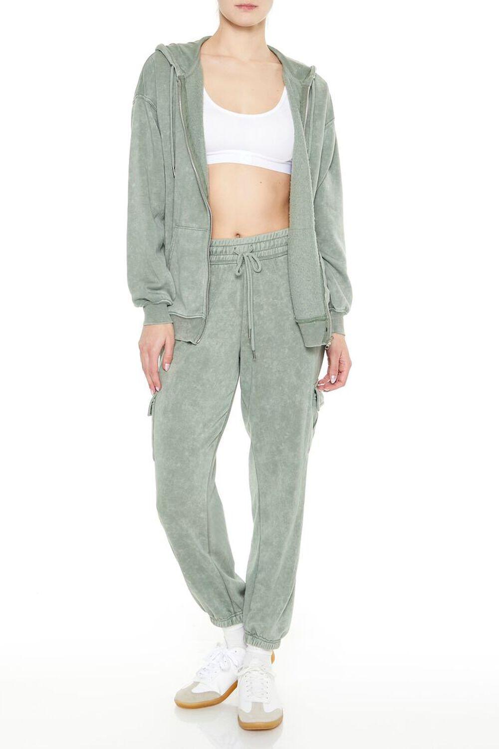 Mineral Wash Cargo Joggers | Forever 21 product image