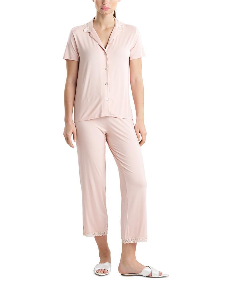 Natori Feathers Lace Trim Jersey Pajamas Product Image