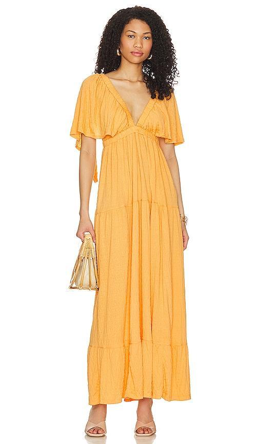 Free People free-est La La Tiered Flutter Sleeve Maxi Dress Product Image