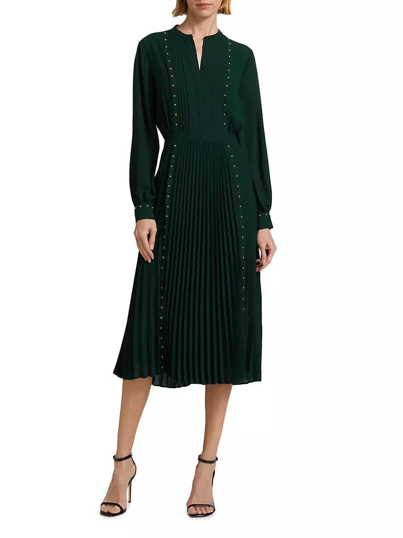 The Alania Pleated Midi-Dress Product Image