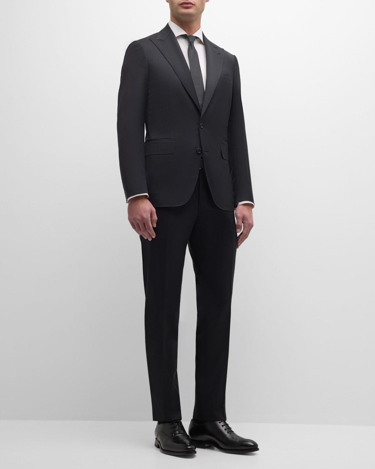 Mens Super 130s Wool Micro-Check Suit Product Image