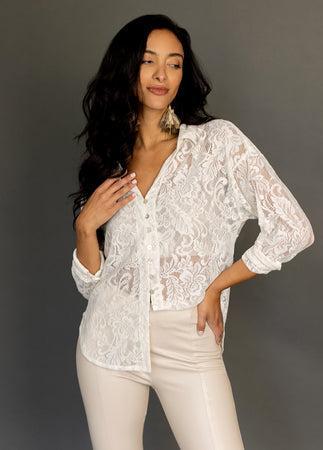 Caeley Top in Cream Product Image