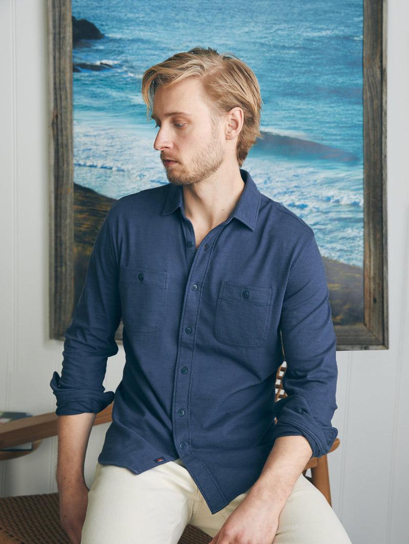 Sunwashed Knit Shirt - Dune Navy Product Image